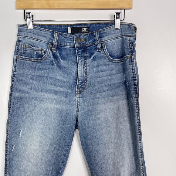 Kut From The Kloth 4 Connie High Rise Fab Ab Crop Jeans Stretchy Denim Cotton - Picture 3 of 13